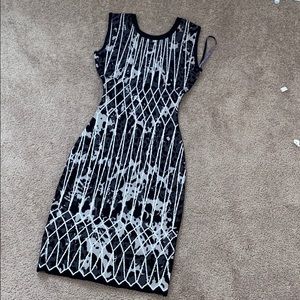 Hervé Leger Abstract Bodycon Dress